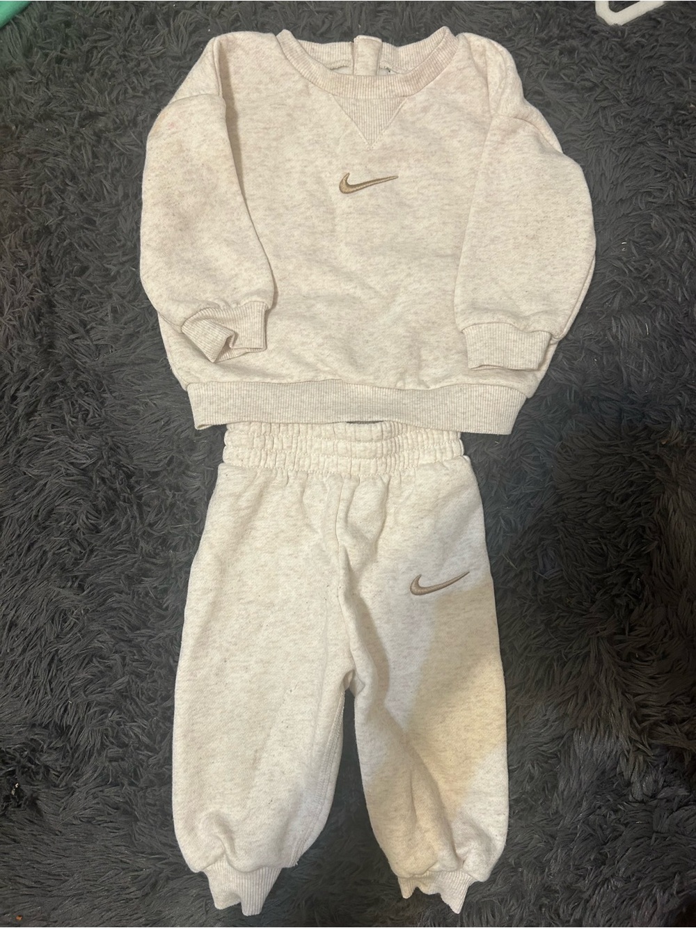Nike Baby Cream Sweatshirt & Jogger Set